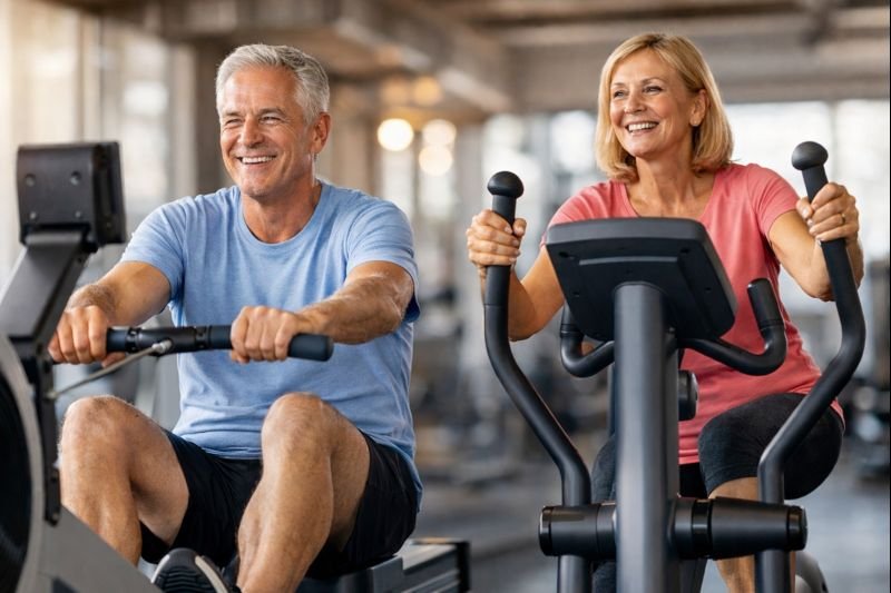 sportuojantys pagyvene zmones